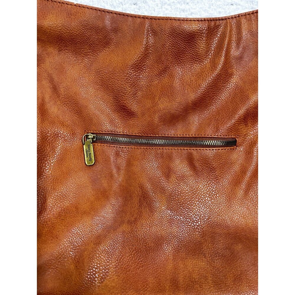 Darcy Marks London Vegan Brown Pebbled Leather Shoulder Tote Bag - Picture 13 of 16